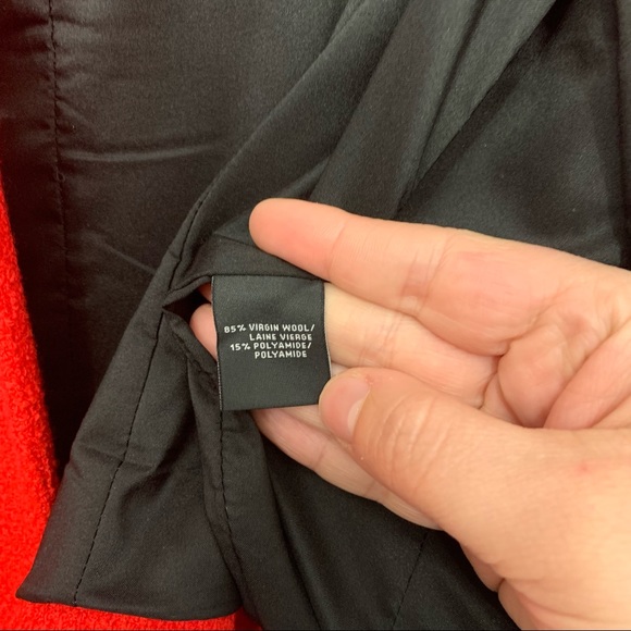 Lafayette 148 New York Red Wool Blend Knit Blazer Size 14 - Picture 3 of 11